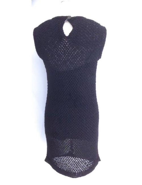 Robe CHANEL noire en crochet T36