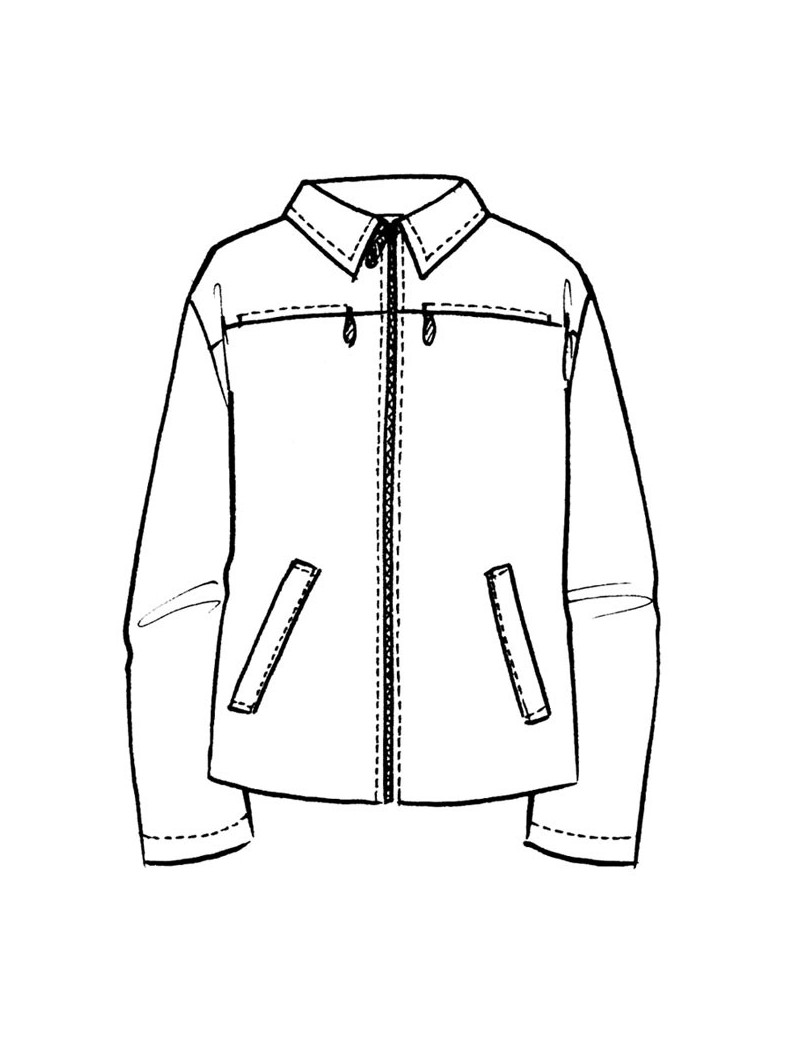 Blouson COURREGES en toile et fourrure beige