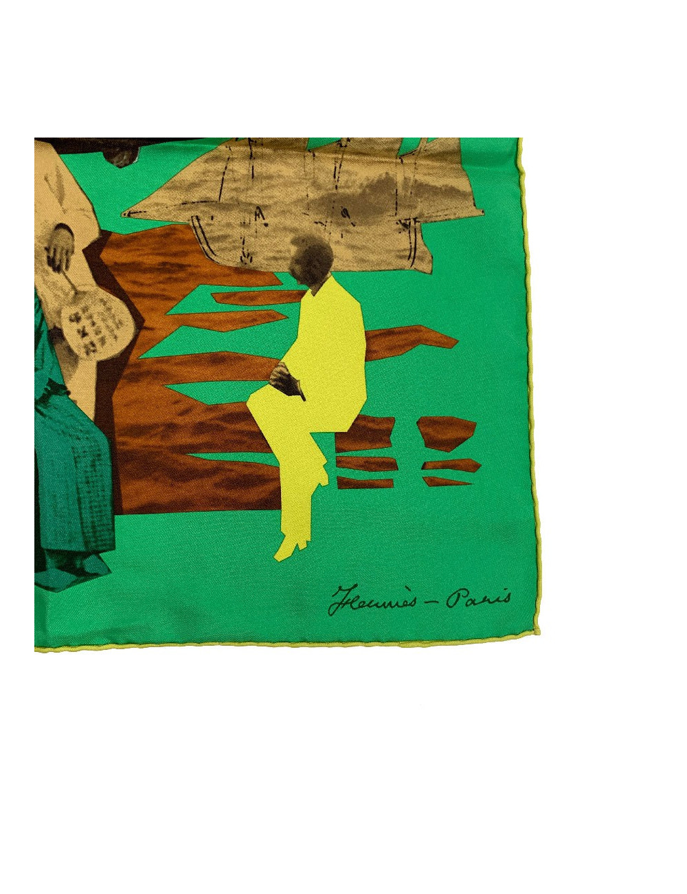Carré HERMES "pierre Loti ou l'âme voyageuse" soie 100%