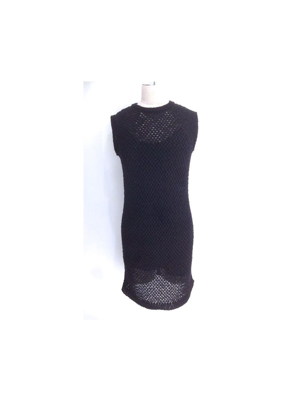 Robe CHANEL noire en crochet T36