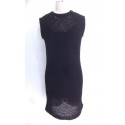 Black CHANEL dress in crochet T36