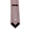 Cravate LOUIS VUITTON en 100% soie rose monogram bleu et gris