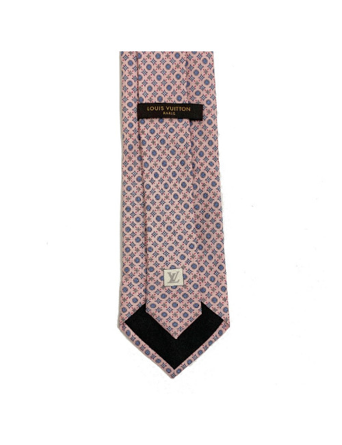 cravatte LOUIS VUITTON rose monogram bleu et gris