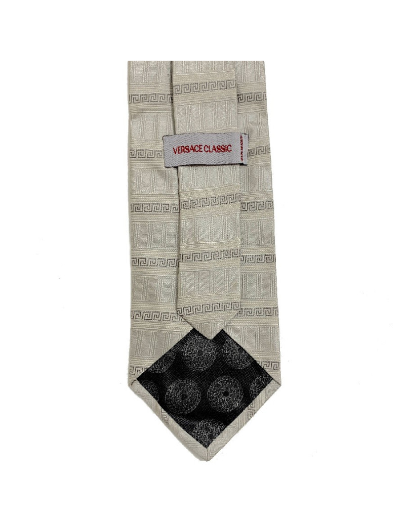 cravatte VERSACE 100% soie gris