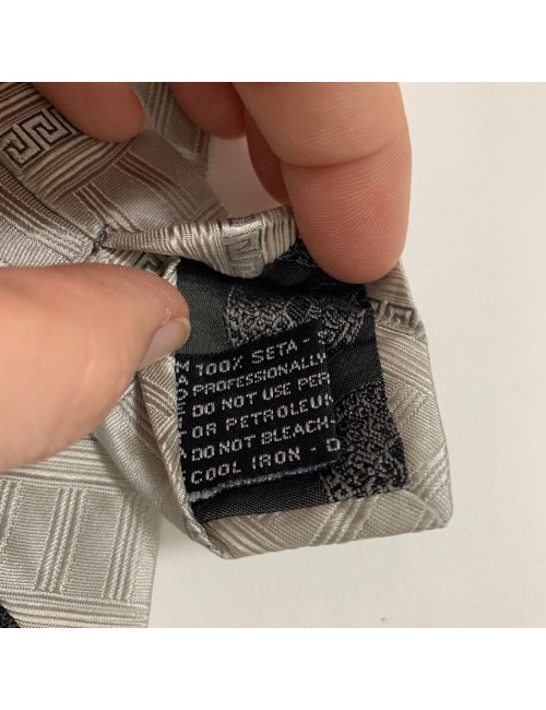 cravatte VERSACE 100% soie gris