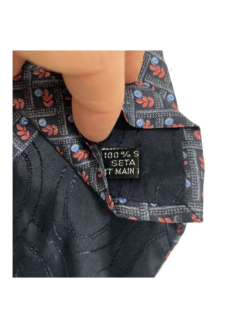 Cravate CHRISTIAN DIOR vintage en soie bleue