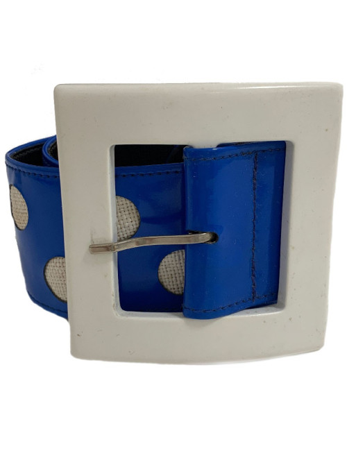 Ceinture JEAN LOUIS SCHERRER Vintage en vinyl bleu 