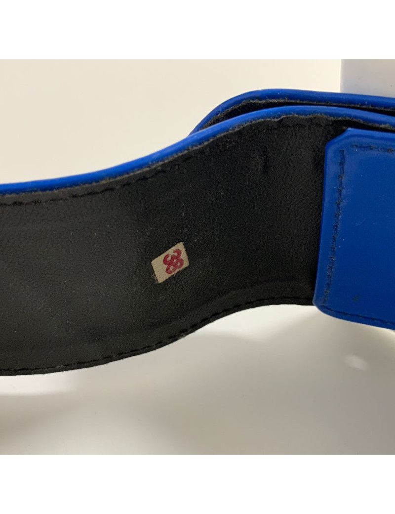 Ceinture JEAN LOUIS SCHERRER Vintage en vinyl bleu 