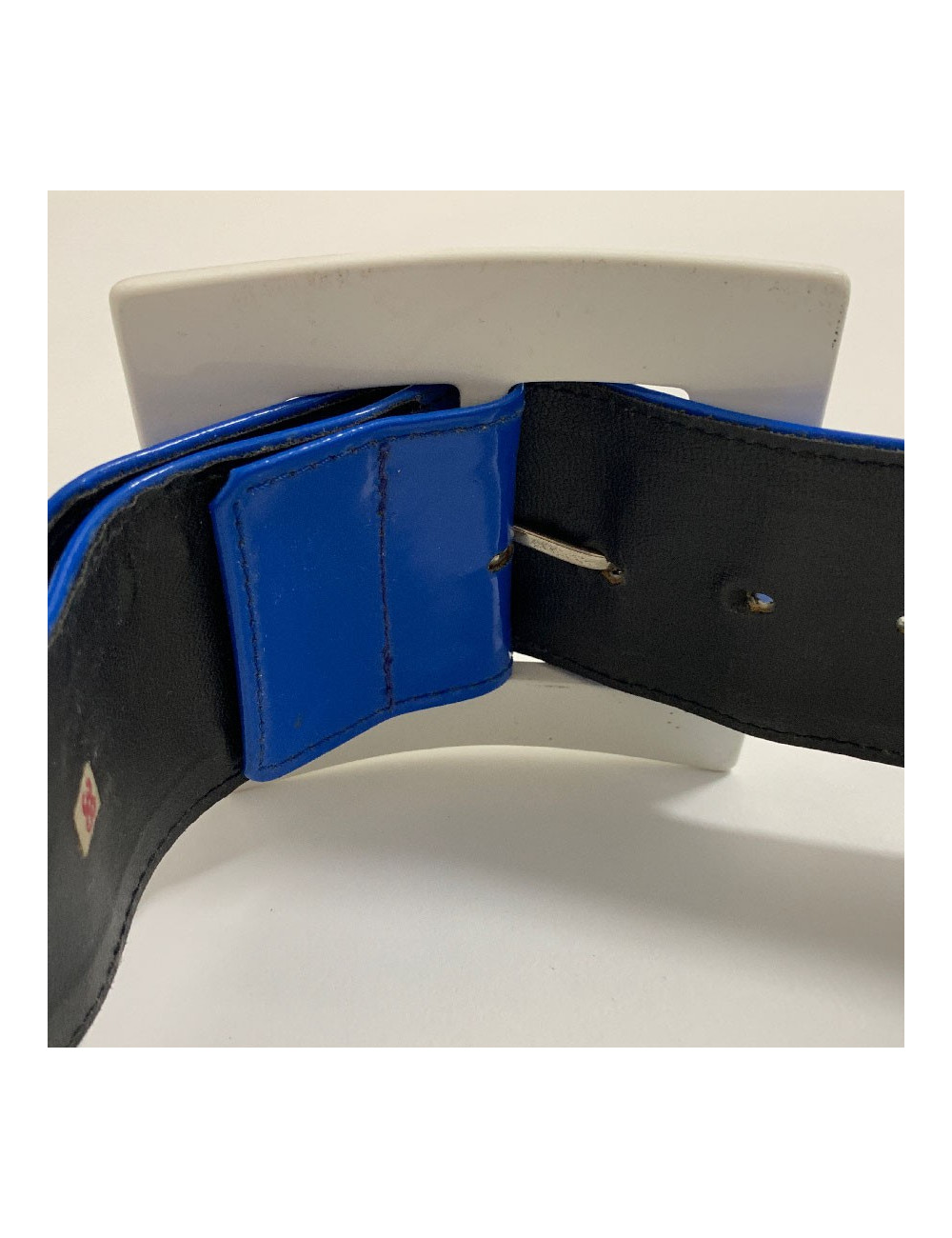 Ceinture JEAN LOUIS SCHERRER Vintage en vinyl bleu 