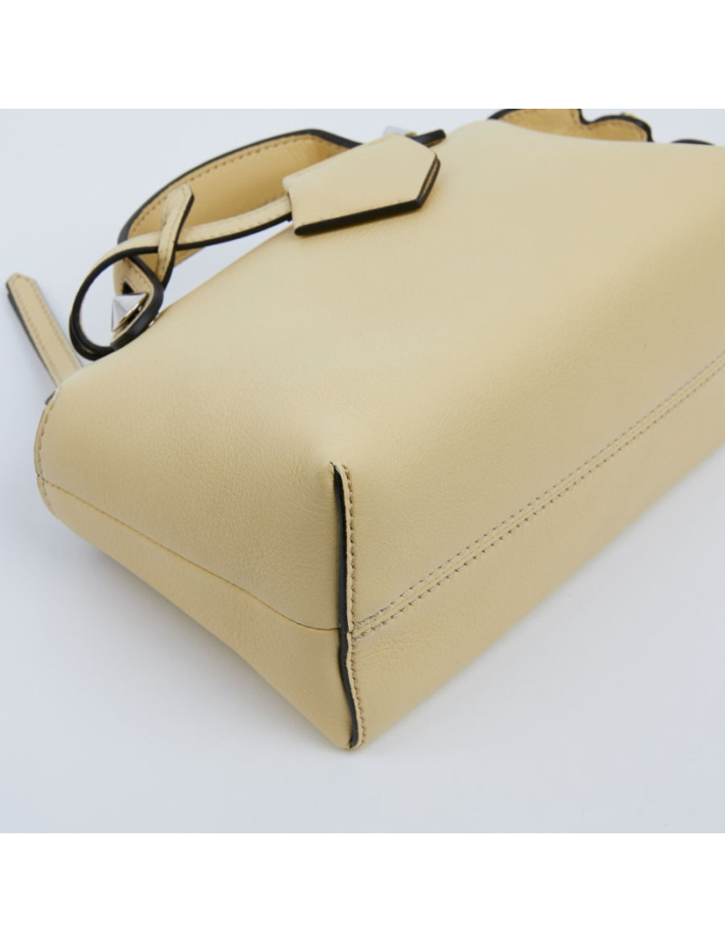Sac FENDI jaune pale et strass
