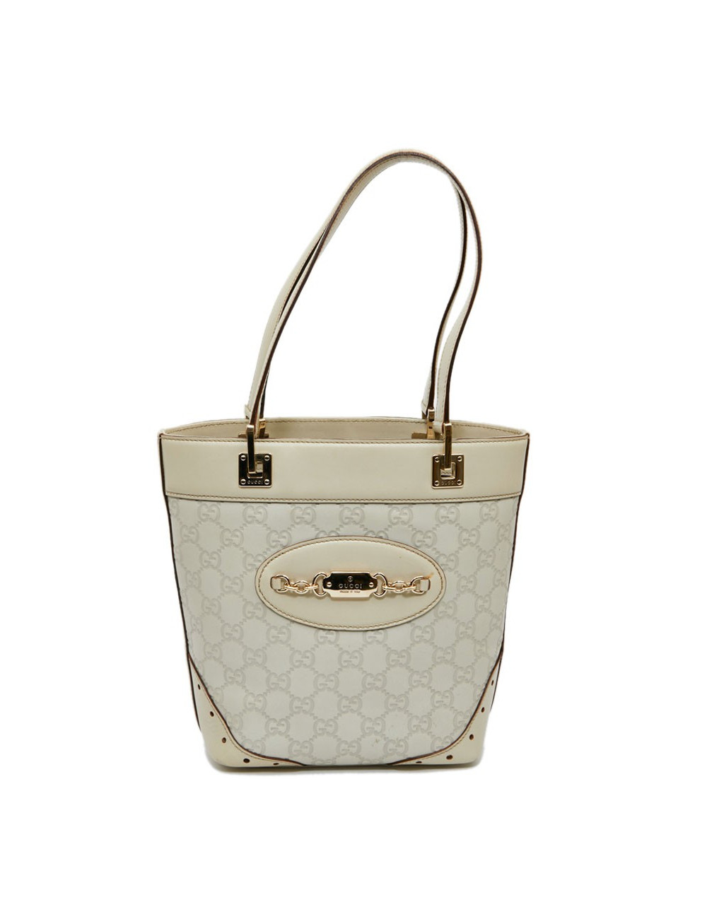 Sac seau GUCCI cuir beige
