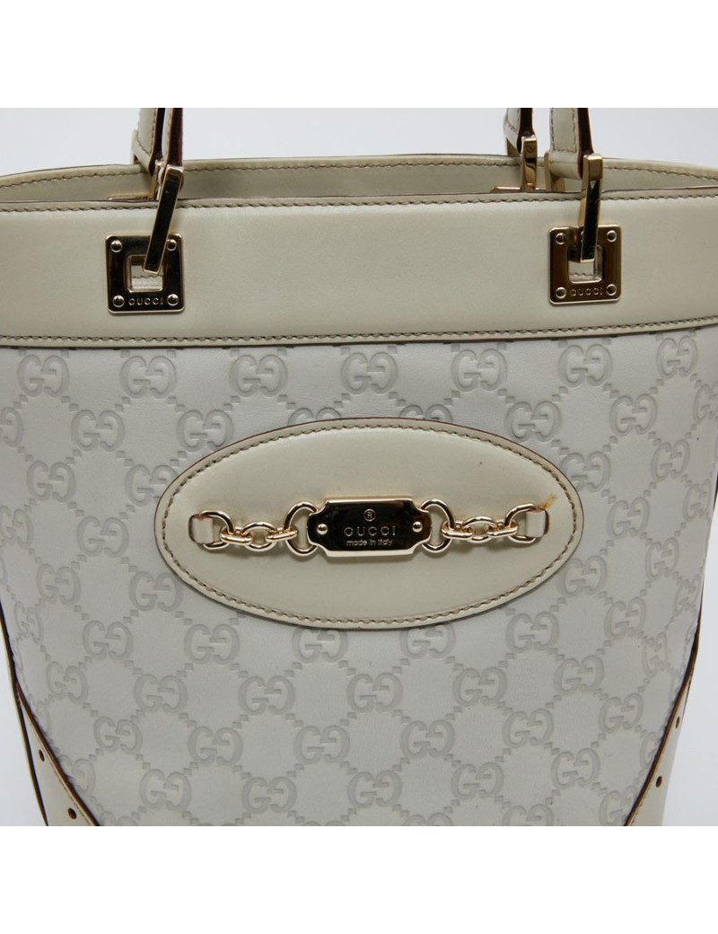 Sac seau GUCCI cuir beige