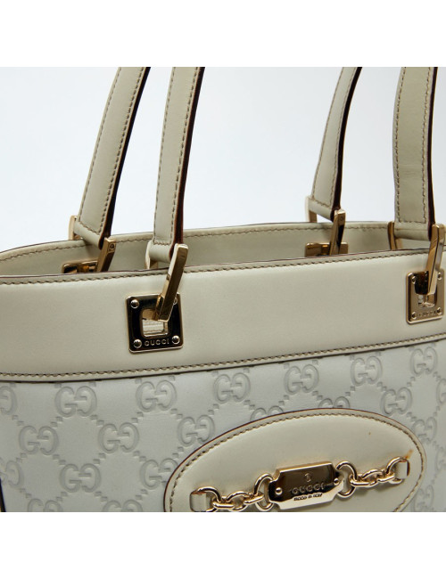 Sac seau GUCCI cuir beige