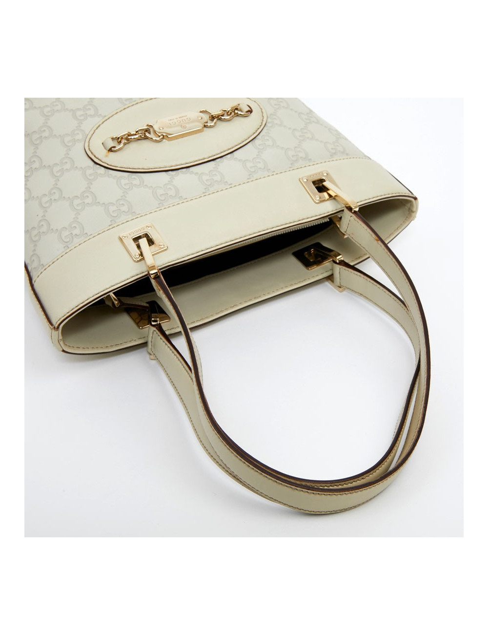 Sac seau GUCCI cuir beige