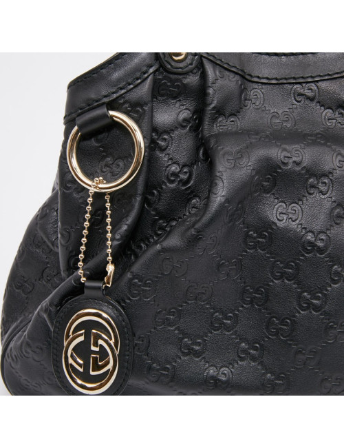 Sac GUCCI cuir embossé noir