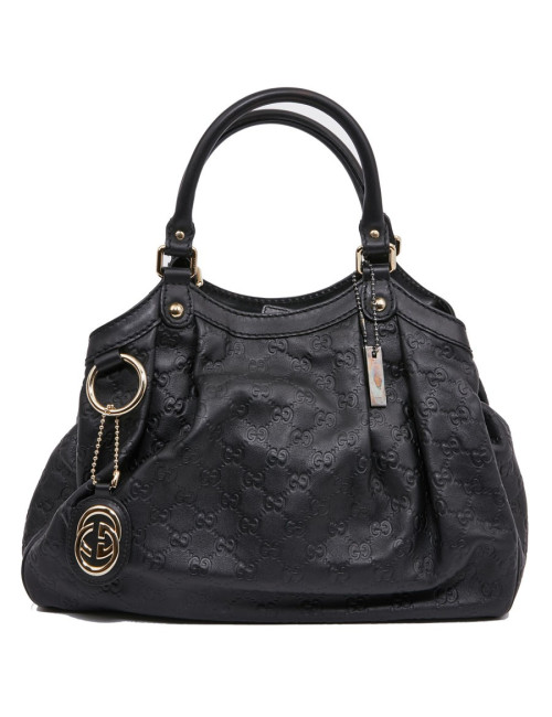 Sac GUCCI noir cuir embossé