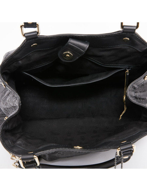 Sac GUCCI cuir embossé noir
