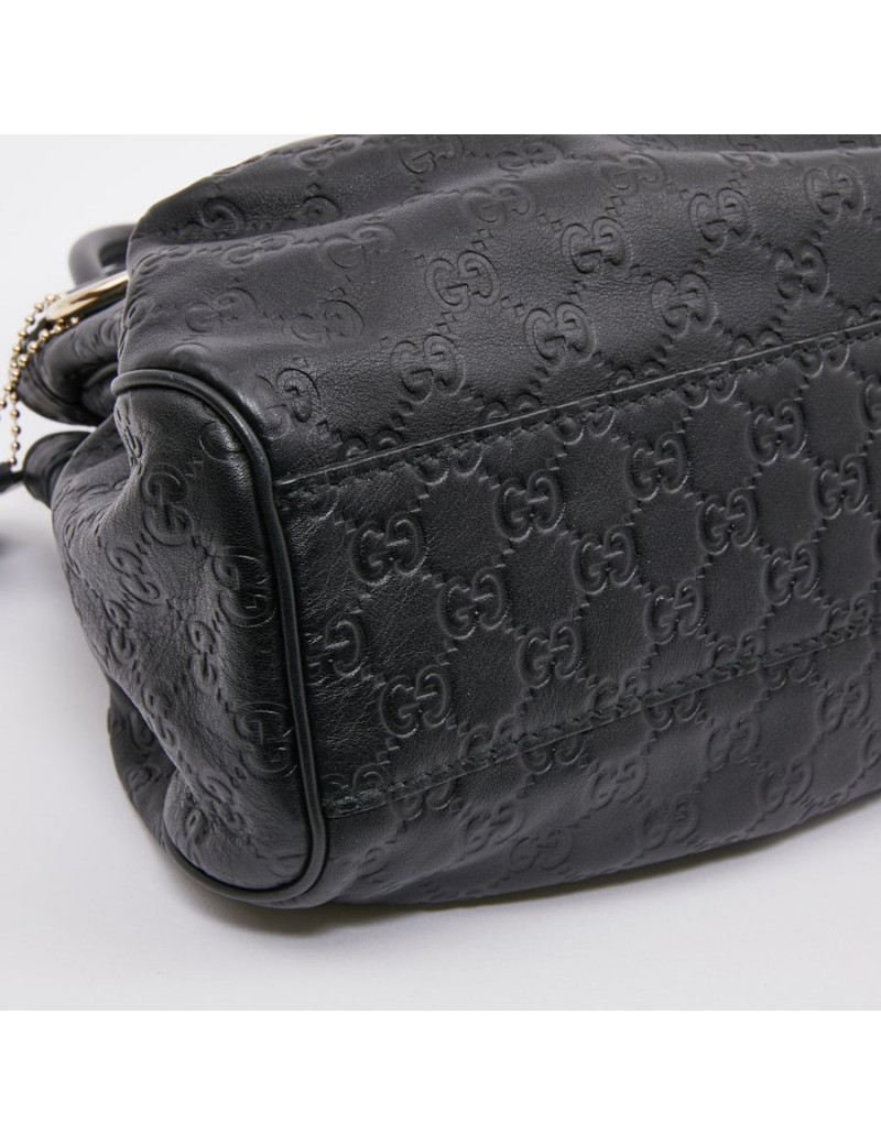 Sac GUCCI noir cuir embossé