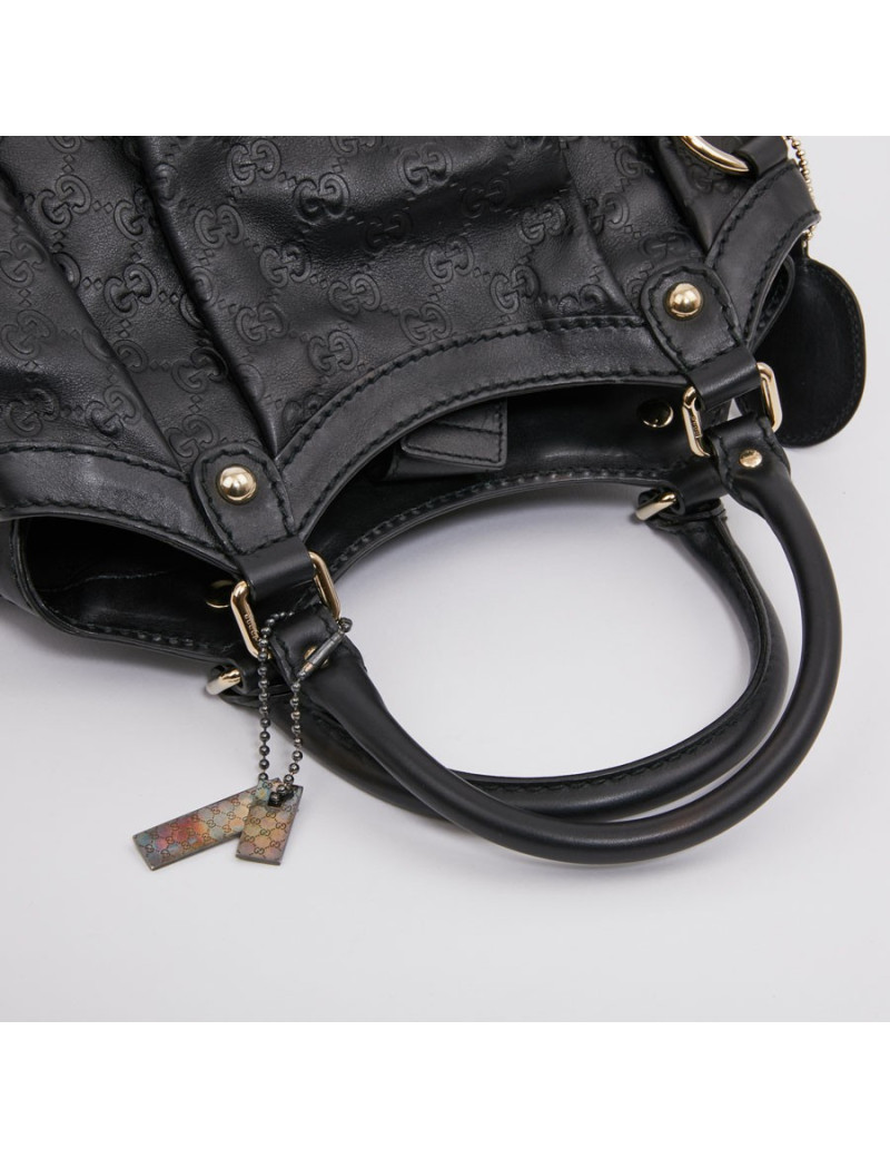 Sac GUCCI noir cuir embossé