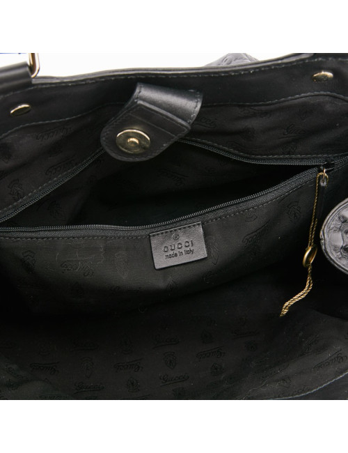 Sac GUCCI cuir embossé noir