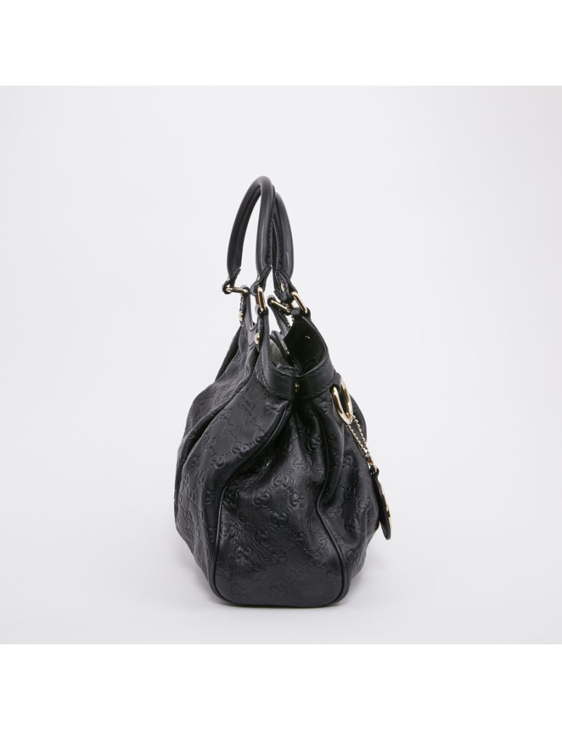 Sac GUCCI cuir embossé noir