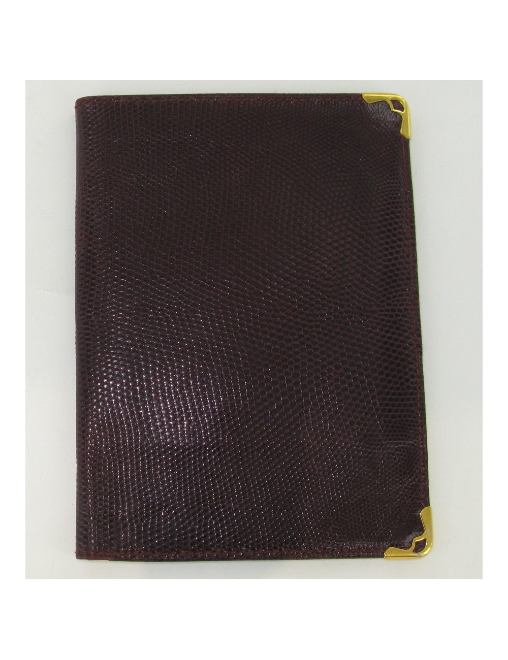 Porte Feuille CARTIER en lézard Bordeaux