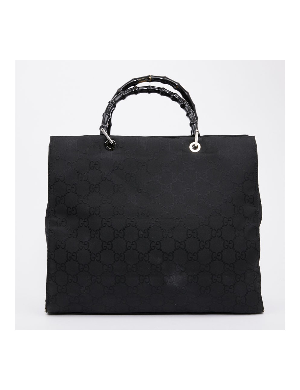 Sac GUCCI "Bamboo" toile monogramme noire