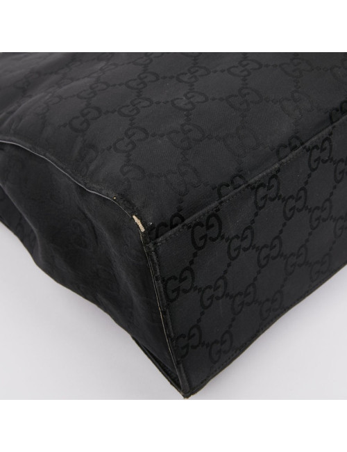 Sac GUCCI "Bamboo" toile monogramme noire