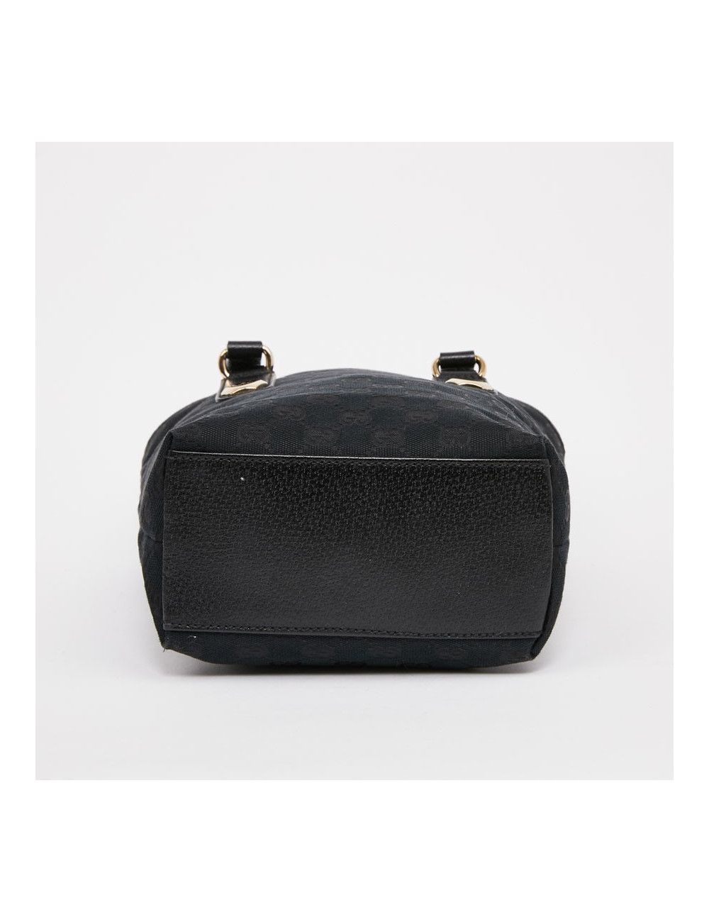 Sac seau GUCCI cuir grainé noir