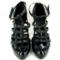Shoes CHANEL leather and varnish black T39