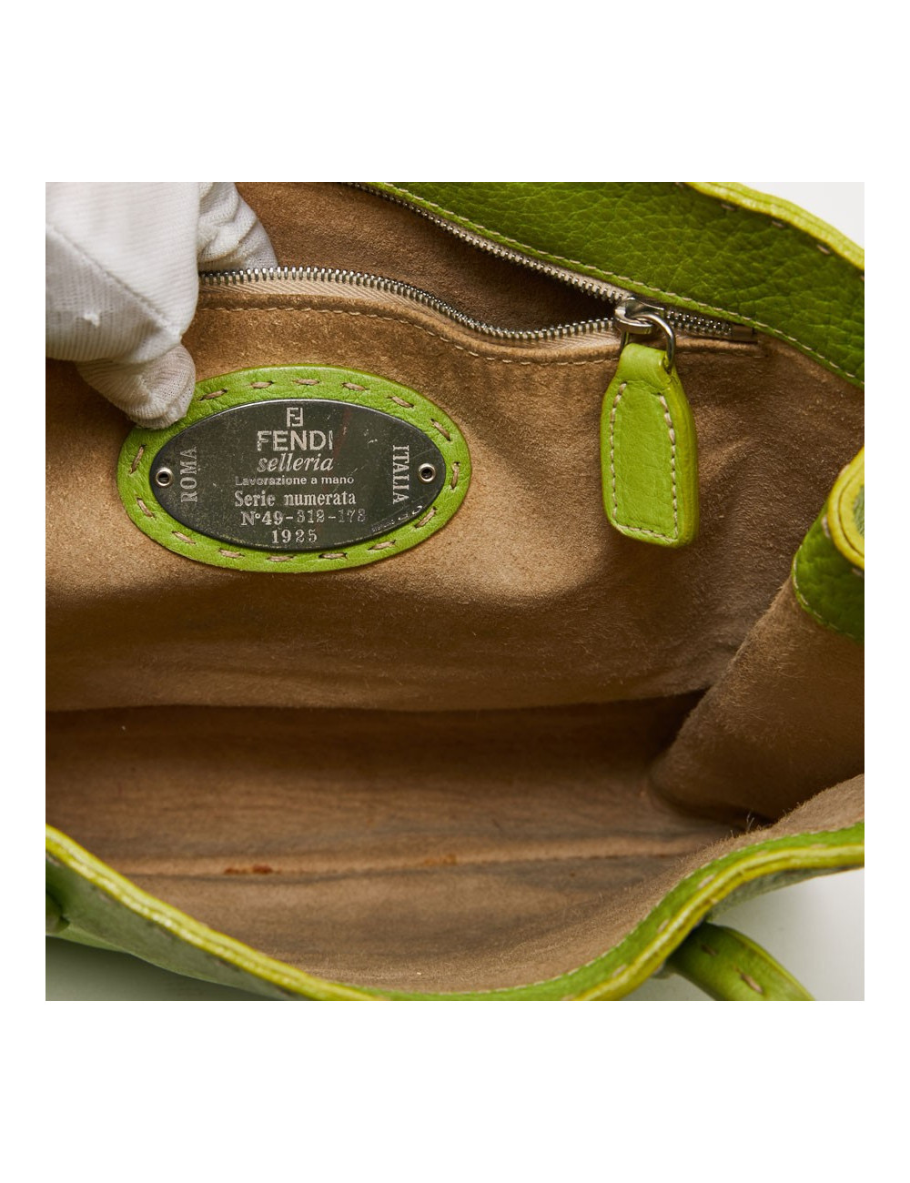 Sac FENDI en cuir vert