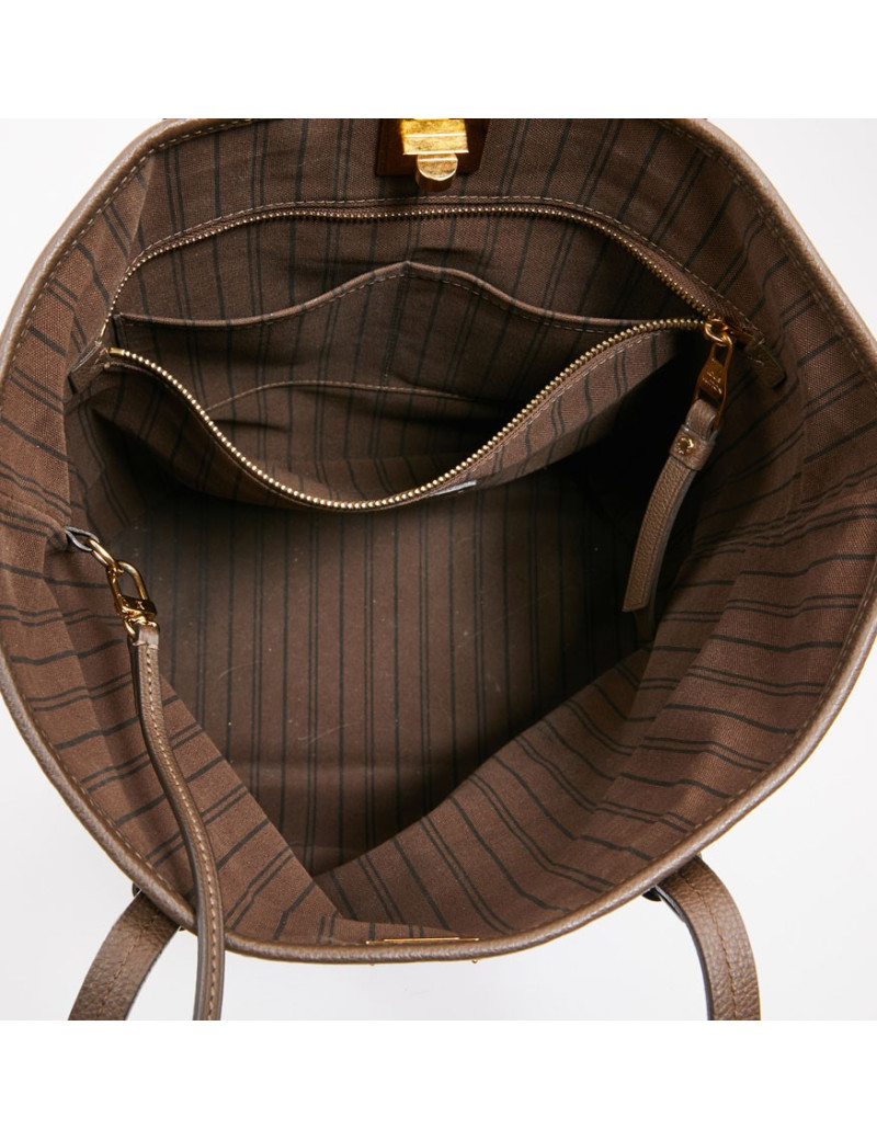 Sac cabas citadine LOUIS VUITTON cuir empreinte marron 