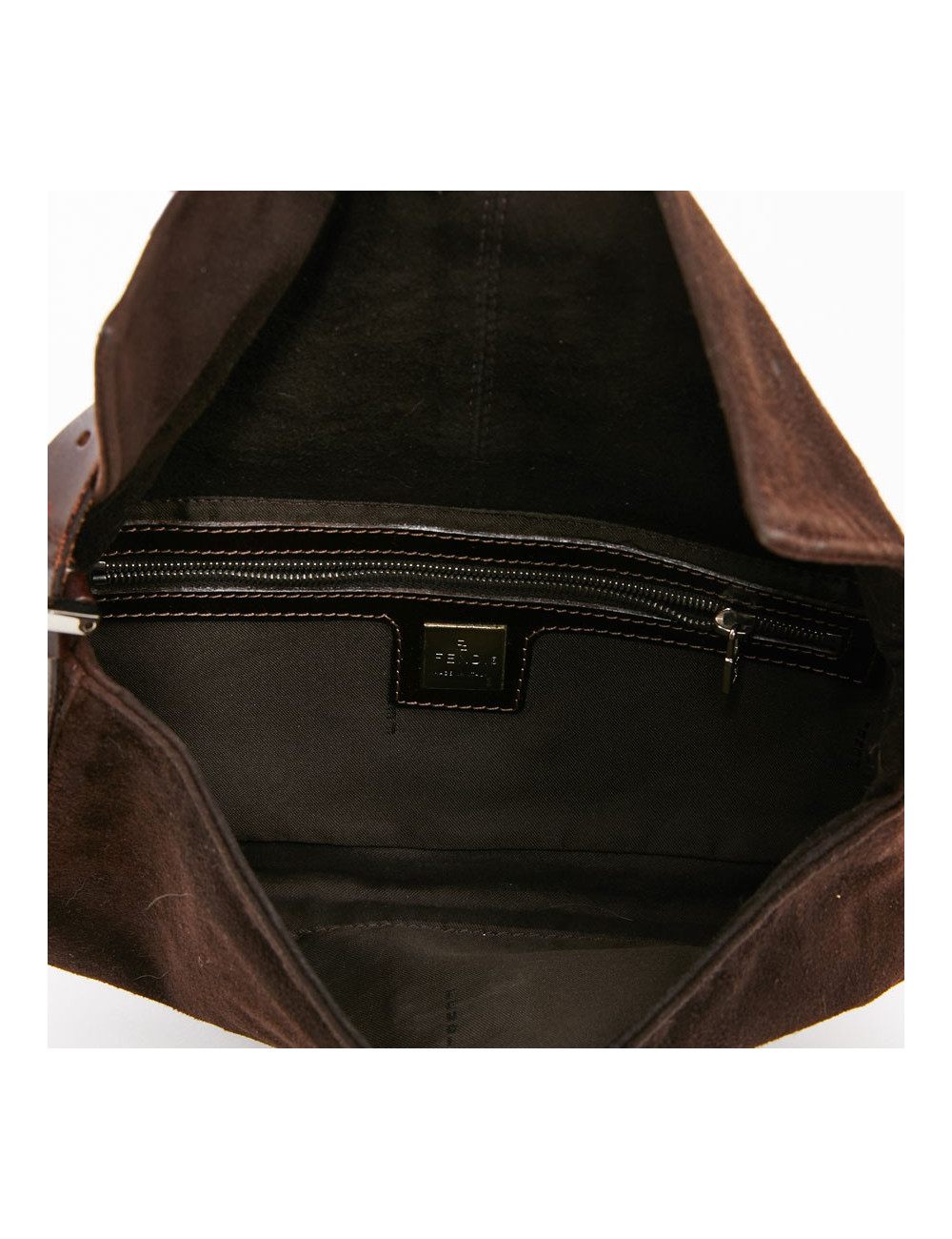 Sac FENDI en veau velours marron