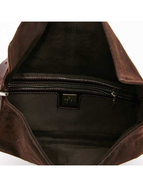 Sac Baguette FENDI Mamma en daim marron