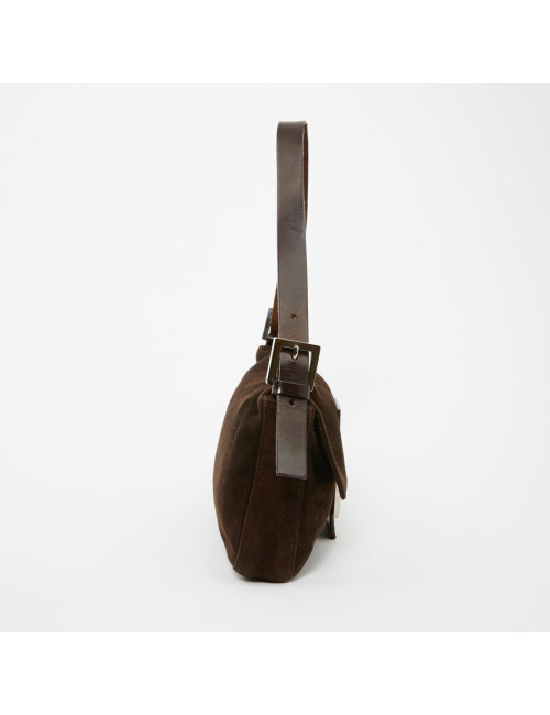 Sac Baguette FENDI Mamma en daim marron