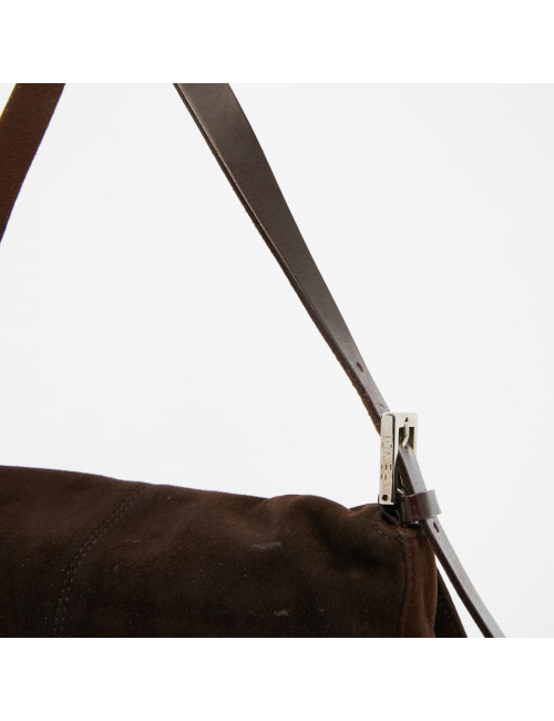 Sac Baguette FENDI Mamma en daim marron