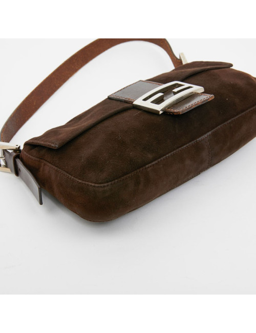Sac Baguette FENDI Mamma en daim marron