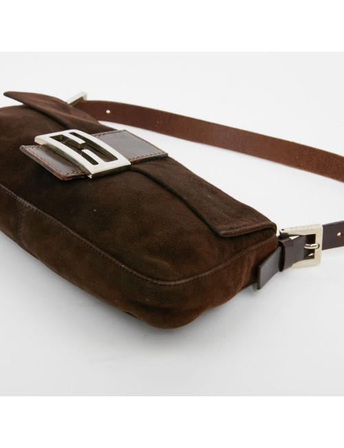 Sac FENDI en veau velours marron