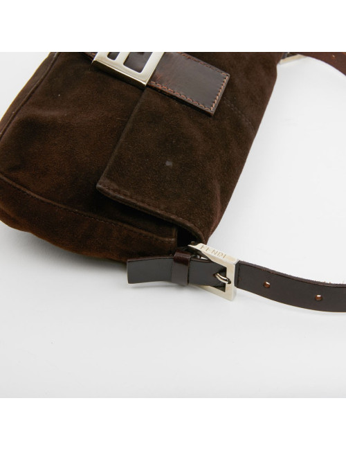 Sac FENDI en veau velours marron