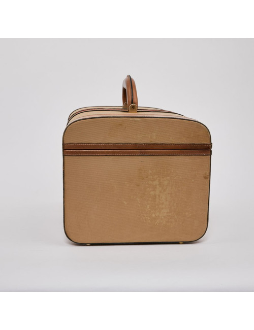 Vanity case GUCCI vintage toile et cuir beige