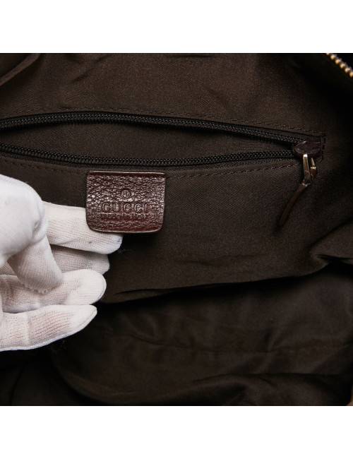 Sac GUCCI Ophidia en toile et cuir marron