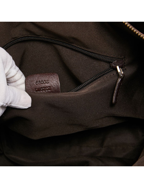 Sac GUCCI Ophidia en toile et cuir marron