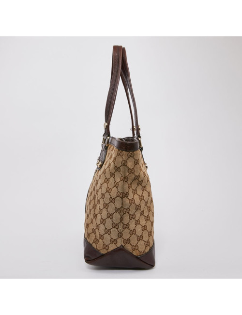 Sac GUCCI Ophidia en toile et cuir marron