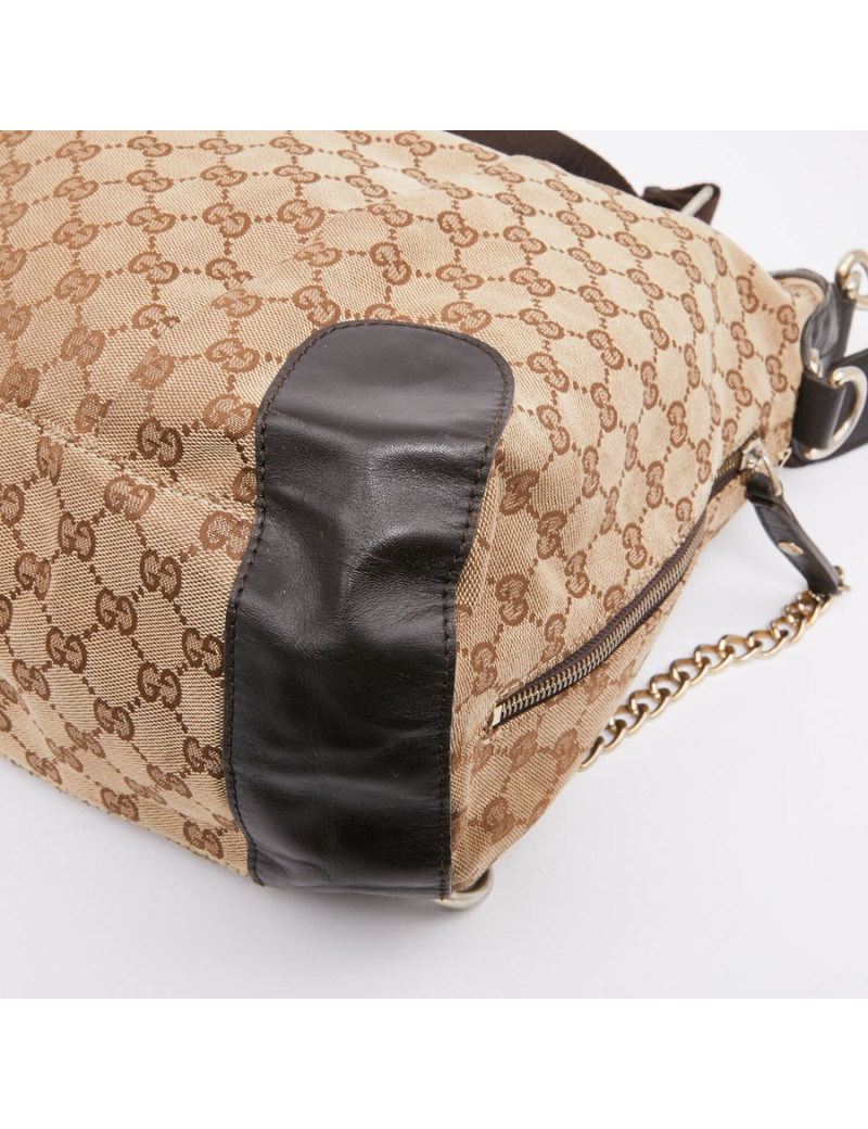 Sac GUCCI toile monogramme marron 