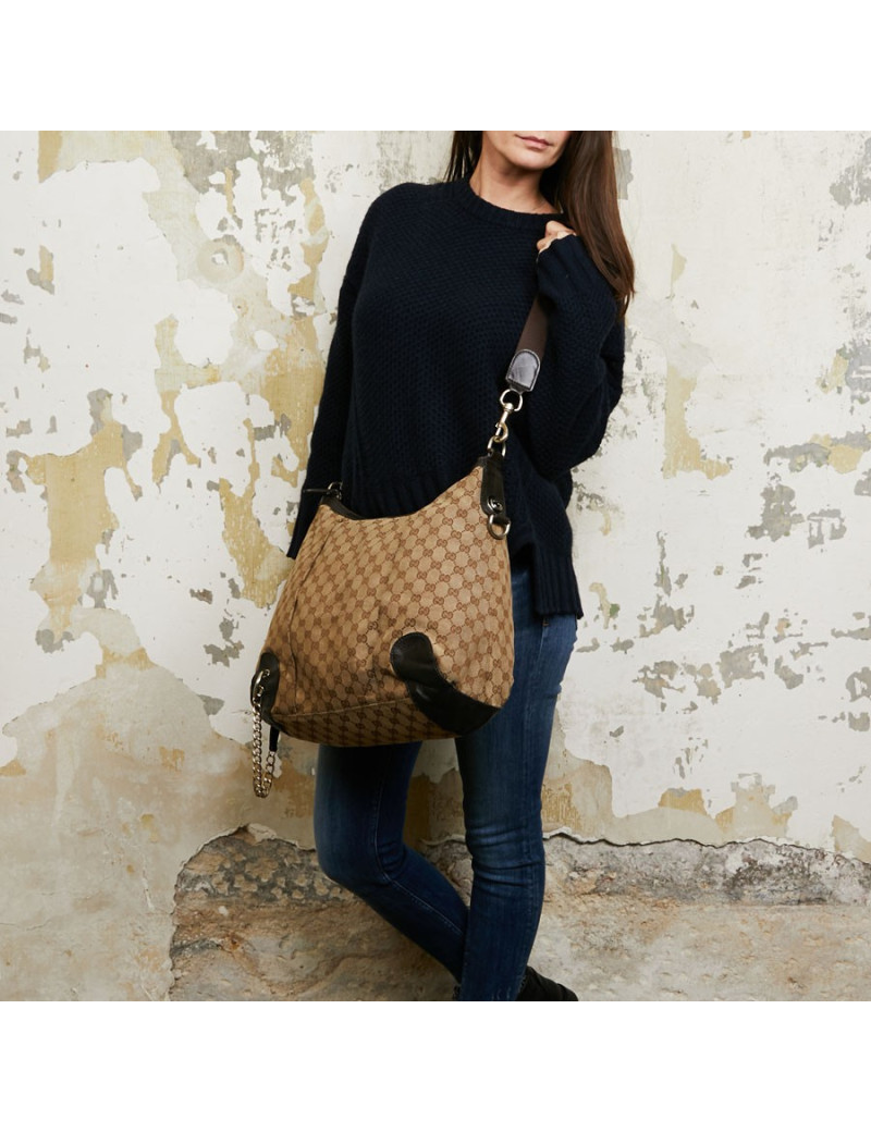 Sac GUCCI toile monogramme marron 