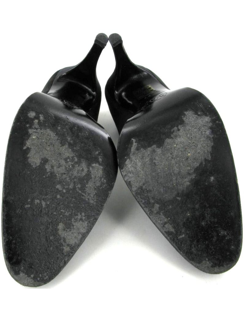 Escarpins CHANEL en satin noir T 39