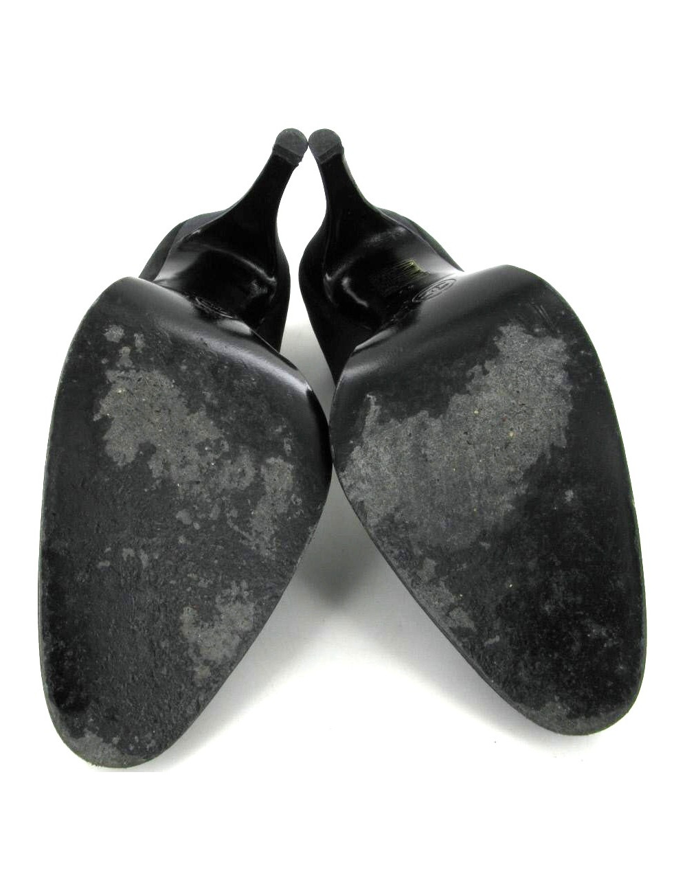 Escarpins CHANEL Couture en satin noir T 39