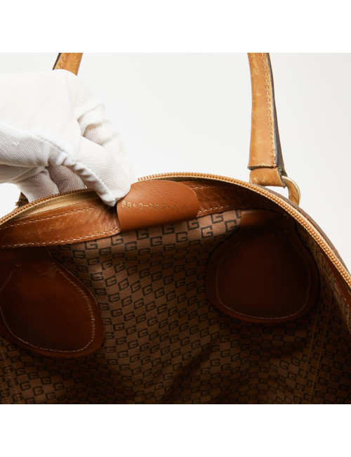 Weekender GUCCI vintage toile et cuir beige