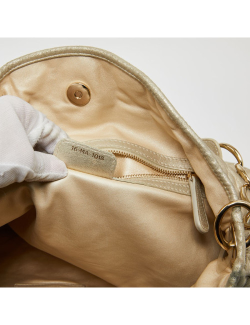 CHRISTIAN DIOR Tote Bag in Quilted Golden Fabric