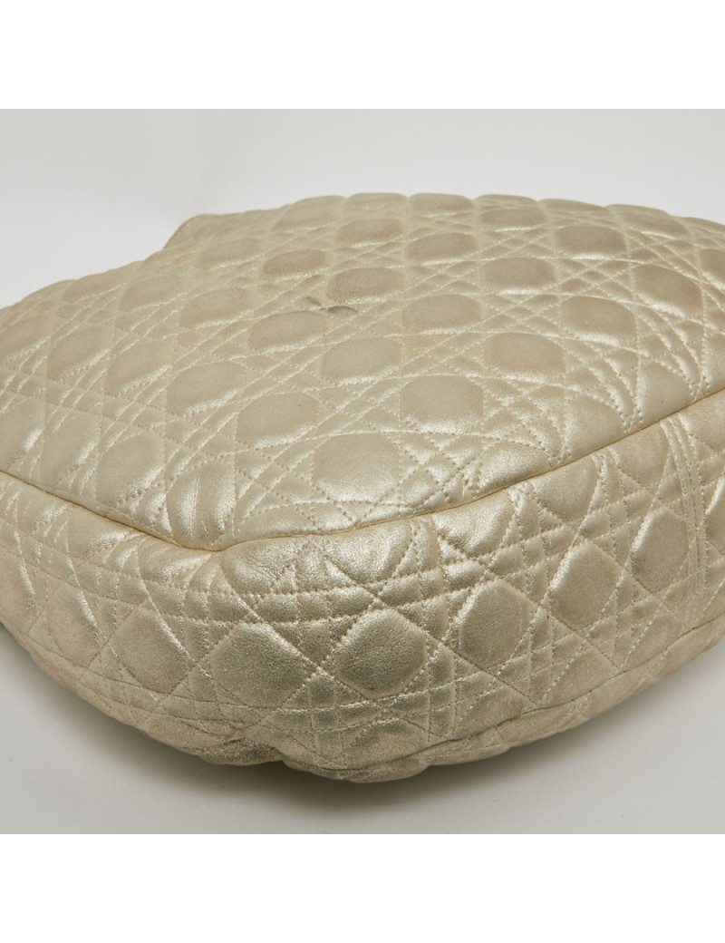 CHRISTIAN DIOR Tote Bag in Quilted Golden Fabric